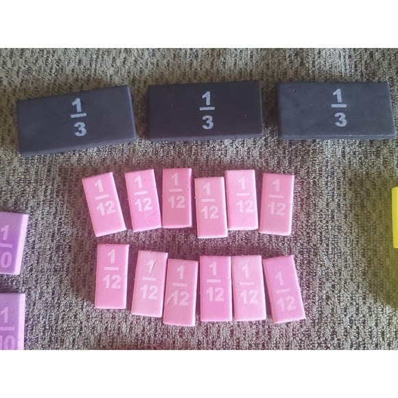 Foam fraction tiles MAC015 Teaching Resource Homeschool Math Manipulatives - Picture 5 of 10